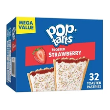 Pop-Tarts Toaster Pastries, Breakfast Foods, Kids Snacks, Frosted Strawberry (32