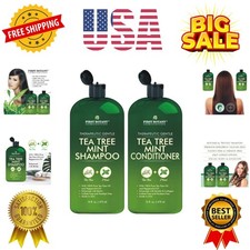 Tea Tree Mint Shampoo  Conditioner for Men  Women - Pure Tea Tree  Pepperm...