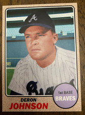 ATLANTA BRAVES: Deron Johnson Custom Modern 1968 Style Art Card