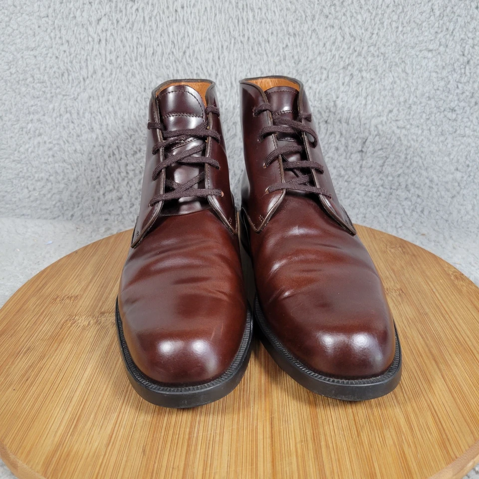 J.P. TODS Botas de Cuero Marrón con Cremallera hasta la Rodilla Talla 7 Hechas en Italia Botines con Cordones Foto 3 de 4