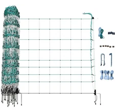 Electric Fence 42in x 168ft for Goats, Sheep & Large Animals with FRP Posts