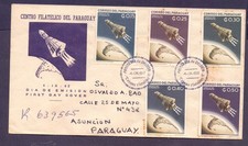 Paraguay   covers FDC to Paraguay   Mi 1087-91 sent from Colombia in 1963 !!??