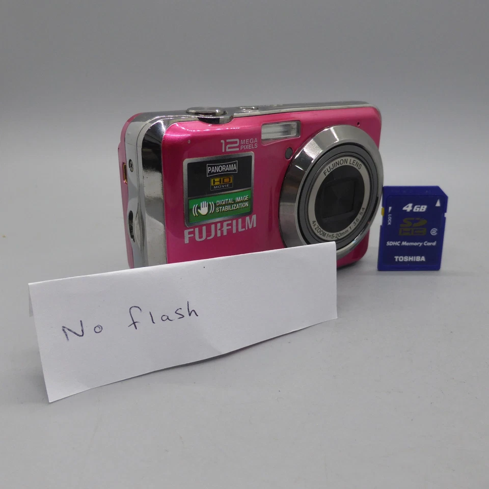 Fujifilm Digital Camera FinePix AX245w 12MP Pink Tested with SD Card, photo 1 of 5