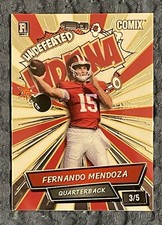 Fernando Mendoza 2025 Wild Card Comix Rookie Undefeated 3/5 - Beautiful Card!