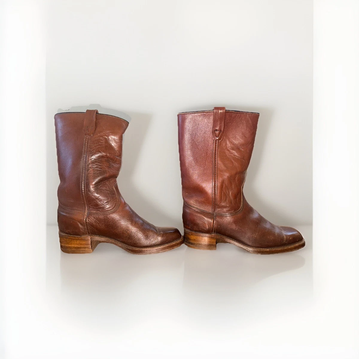 Vintage Wrangler Phoenix Cowboy Boots Mens 8.5D Brown Leather Western Made USA COWBOY BOOT RESTOCK ?️ Available now #heavenscloset  main image 4