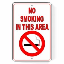 No Smoking In This Area Sign / Decal Sns03 No Smoking Symbol / Magnetic Sign