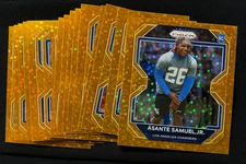 2021 Panini Prizm Orange Disco Parallel Singles Football Rookie RC Stars Choose