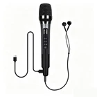 Live microphone H20 with sound card, supporting charge sound return headphones