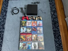 Sony PlayStation 4 Complete Lot 16 Games Total, 3 Controllers, Cords 500GB Works