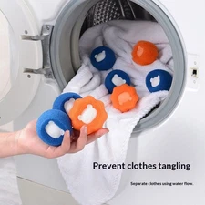 Laundry Sponge Ball for Hair & Dirt Removal Anti-Tangle Washing Machine 2 pieces
