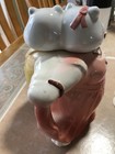Hippo Teapot 2 Sided Dancing Couple Vintage Applause Some Signs Of Crazing — photo 5