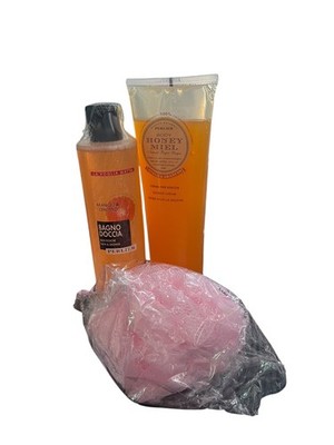Perlier Honey Miel ORANGE Extract Bath & Shower 3 Piece Gift Set