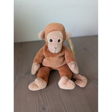 Ty Beanie Babies Bongo the Monkey Brown Tan Plush Stuffed Animal Sensory Toy