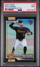 2026 Topps Series 1 Paul Skenes Black Rainbow Foil 6/10 Psa 9