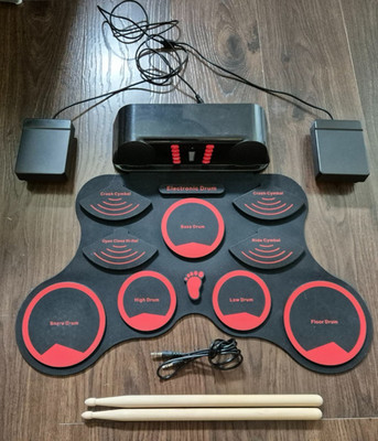 Ammoon Stereo Digital Drum with two built in speakers Electronic Drum Pad
