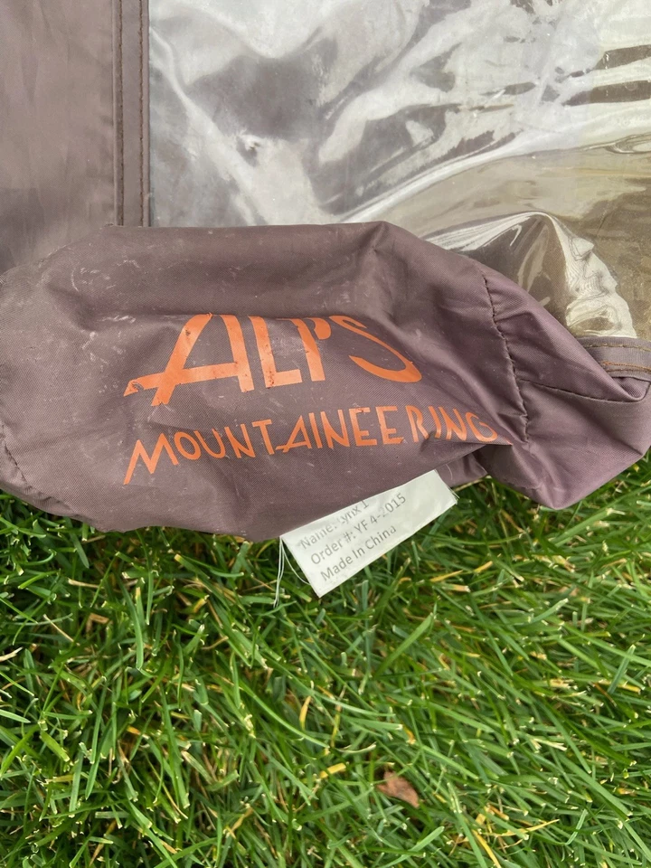 Alps Mountaineering Lynx 1-Person Camping/Backpacking Tent Brown/Orange No Tarp - Image 2 of 4