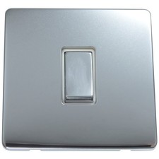 Polished Chrome Screwless Light Switches & Plug Sockets - Sleek Modern Finish