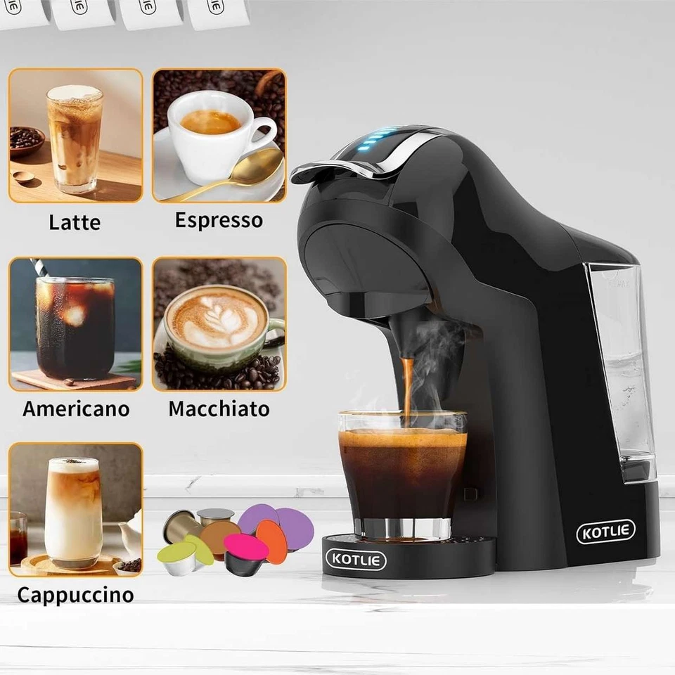 5in1 Kapselmaschine Padmaschine Kaffeemaschine Pulverkaffee Warm/Kalt 5 Adapter - Bild 4 von 4