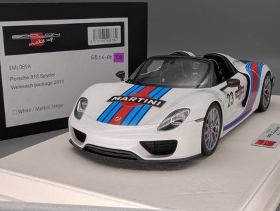 Eidolon Make Up 1:18 Porsche 918 Spyder Weissach Package 2011 Martini #23 OVP