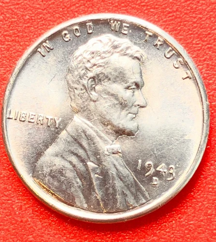 1943-D Lincoln Wheat Cent Penny GEM BU From an Original Bank Roll