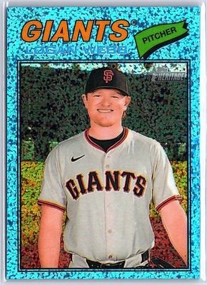 2026 Topps Heritage Logan Webb #82 Light Blue Sparkle San Francisco Giants