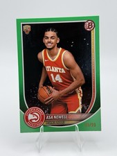 2025-26 Bowman Chrome Asa Newell RC GREEN Refractor /99 Hawks