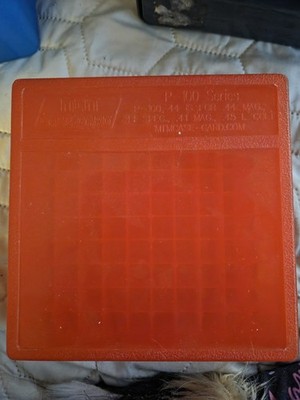 MTM Case-Gard P-100-45-24 100rd Ammo Box 45 ACP 10mm Clear Red Handgun Storage