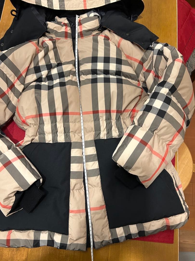 BURBERRY Check Pattern Down Jacket, Black, Women'… - image 5