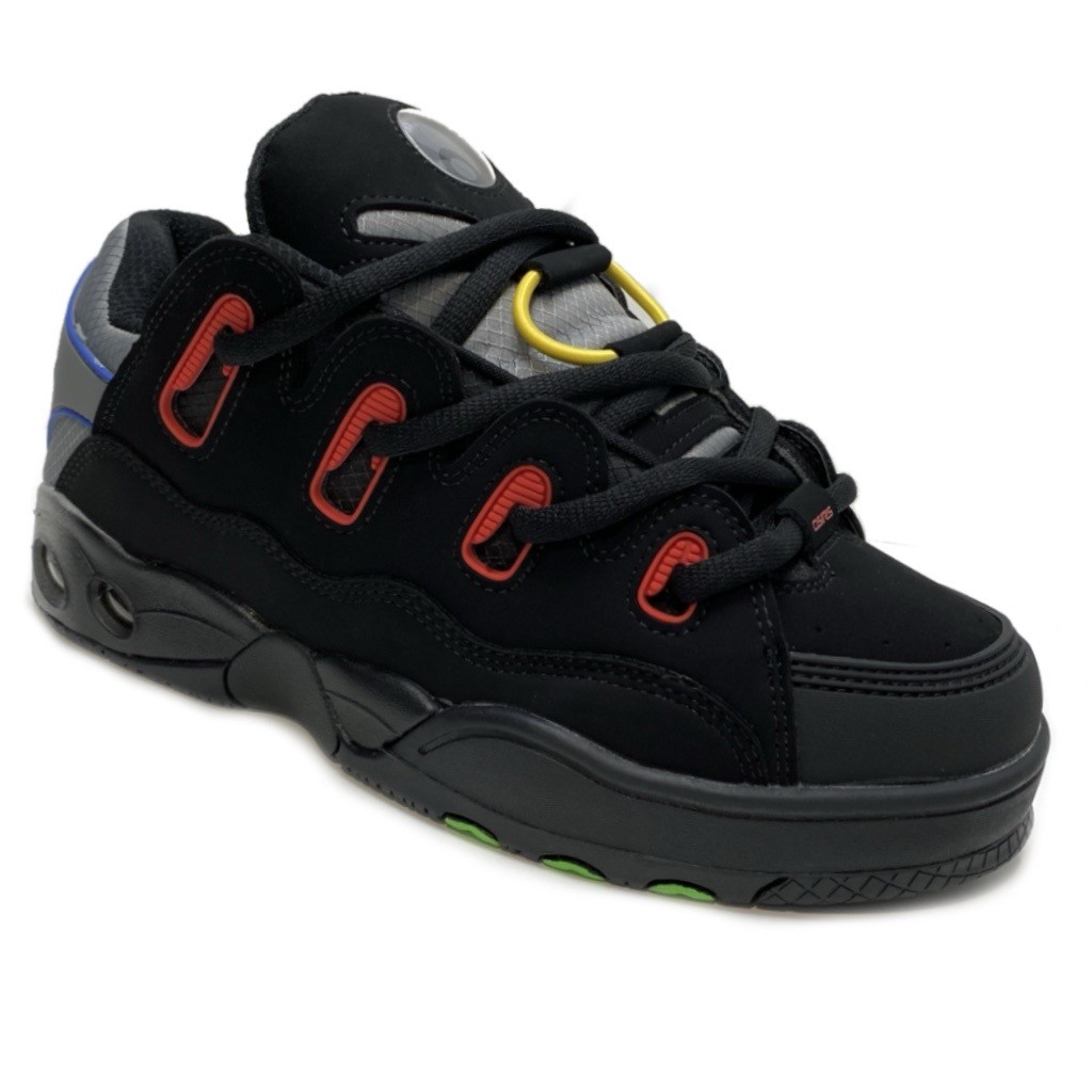 OSIRIS SHOES D3 OG BLACK YELLOW RED SKATE TRAINERS - Main Image