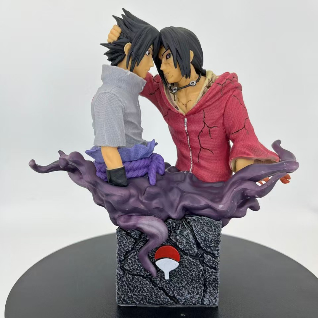 Figura Estatua Anime Naruto Itachi Sasuke 7" Hermano Reconciliación Clan Uchiha