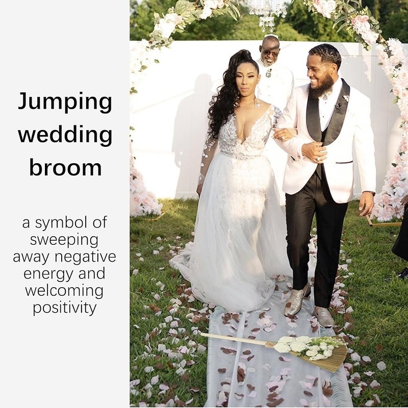 Jumping the Broom Wedding Ceremony Broom DIY Decorations Mini Straw Broom Gift