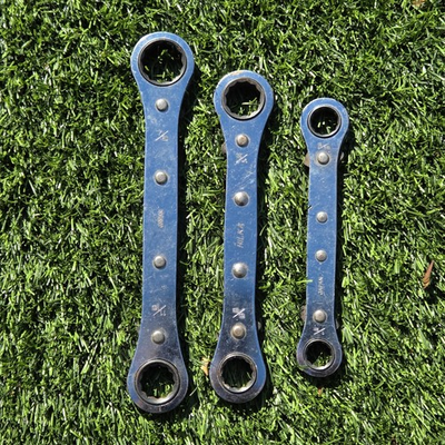 #ad Vintage Hilka Ratchet ring Spanners 1 2 9 16 3 4 5 8 7 8 11 16 Made in Japan GBP 12.99