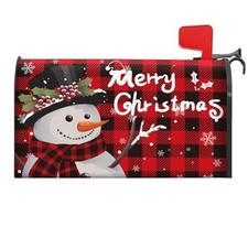 Merry Christmas Mailbox Cover Magnetic Standard 21" x 18", Snowman Winter