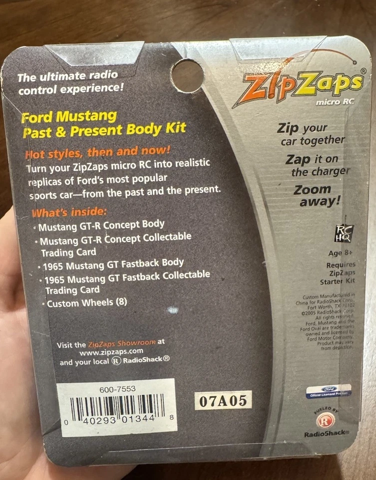 ZipZap Micro RC Ford Mustang Past and Present - Image 3 of 3