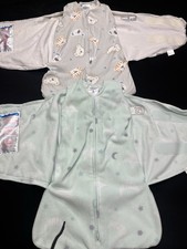 3 x HALO SleepSack Swaddle-NB-3 Mos-Green/Grayish Blue-Pink-500