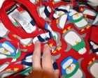 L1 !WOW! JOE BOXER Boys 4T Red PENGUIN Fleece Footed Blanket Sleeper Pajamas — photo 4