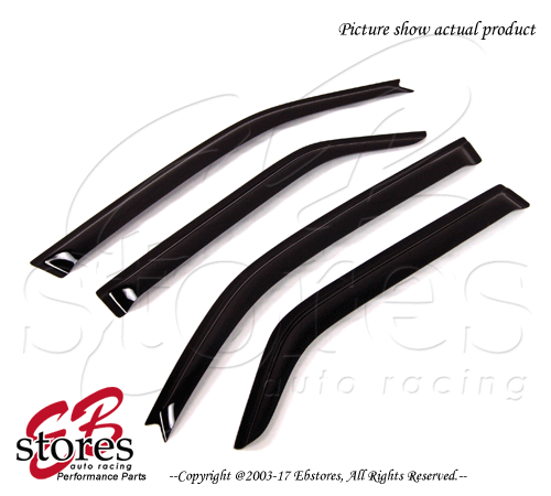 Black Tinted Out-Channel Vent Visor Deflector 4pcs 2005-2010 Chrysler 300 Sedan - Bild 2 von 4