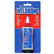 Weldbond Adhesive, 60 ml, 2 fl.oz, Non-toxic Adhesive for wood, tile, glass,