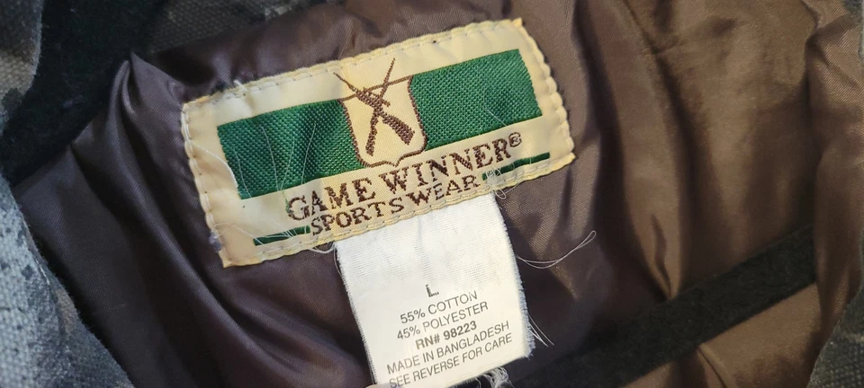 VTG Game Winner Mossy Oak Break Up Camo Coveralls Unisex Sz Large Insulated Mens - Image 2 of 4