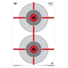 Eze-Scorer Double Bull's-Eye Shooting Targets, 23" x 35" on Bright White Paper