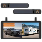 AUTO-VOX Solar Wireless 2X Backup Cameras & 7.2" 1080P  DVR Split Screen Monitor