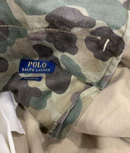 Polo Ralph Lauren Distressed Repair Patches Chino Khaki Army Camo Men’s W33 L30 - Bild 8 von 17