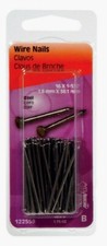 Hillman WIRE NAILS 1.5" Brite Steel Nail Smooth Shank Flat Head Easy 122558 NEW!