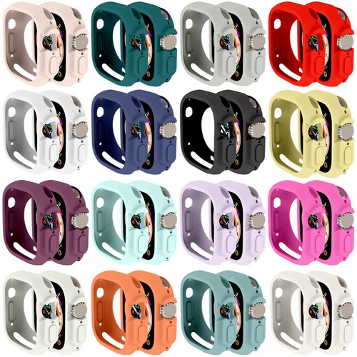 Do Apple Watch Ultra2 49mm Etui Cover Miękki TPU Candy Frame Matowy zderzak - Zdjęcie 8 z 29