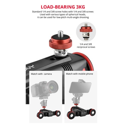 Video Auto Dolly Motorized Slider Dolly Car APP Control F9Y3 - Picture 8 of 11