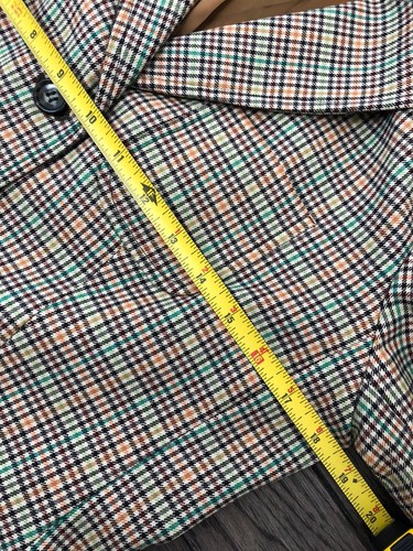 Talbots Petites Women’s Wool Blend Plaid Elbow Patch Multi-Color Blazer Size 8P - Picture 11 of 12