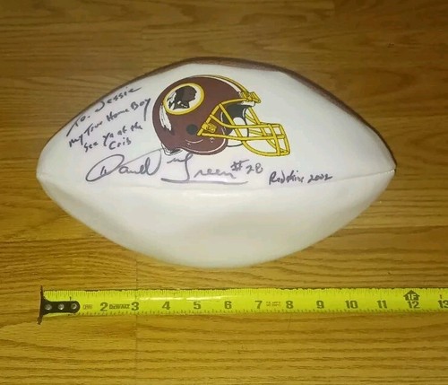 WASHINGTON COMMANDERS/REDSKINS DARRELL GREEN SIGNED FOOTBALL 2002 VERY RARE ORG - Picture 6 of 14
