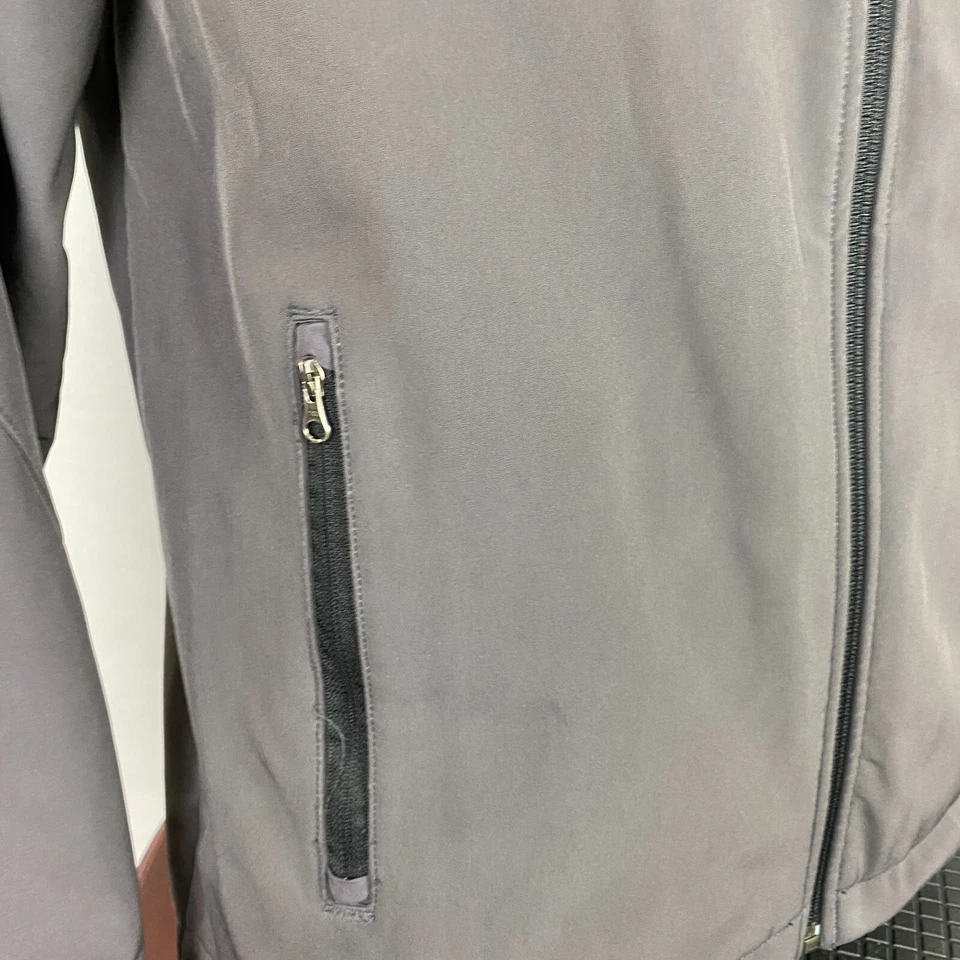 Chaqueta Tek Gear Para Hombre Gris Cremallera Completa Forrada Bolsillos Interior y Exterior Informal M Foto 4 de 4