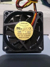 Everflow Fan R126015BH DC 12V , 0.30A, 3" x 3"