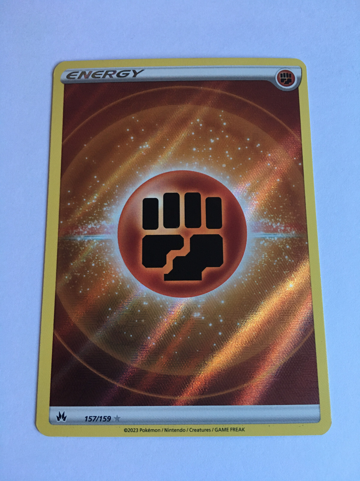Pokémon TCG Fighting Energy (Texture Full Art) Crown Zenith 157/159 NM/M